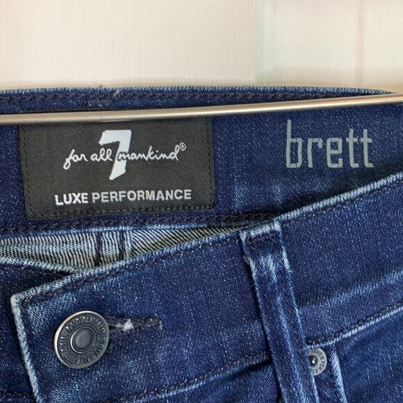 7 for all Mankind Men’s Tie Dye Bootcut Brett Denim Jeans W-863 Size 32 x 34 - Picture 3 of 11